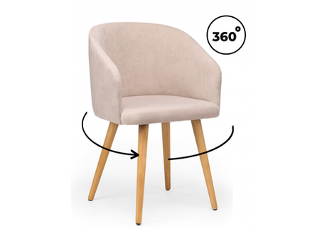 Стул деревянный Woodville Монер 360 латте (glory 10), светлое дерево