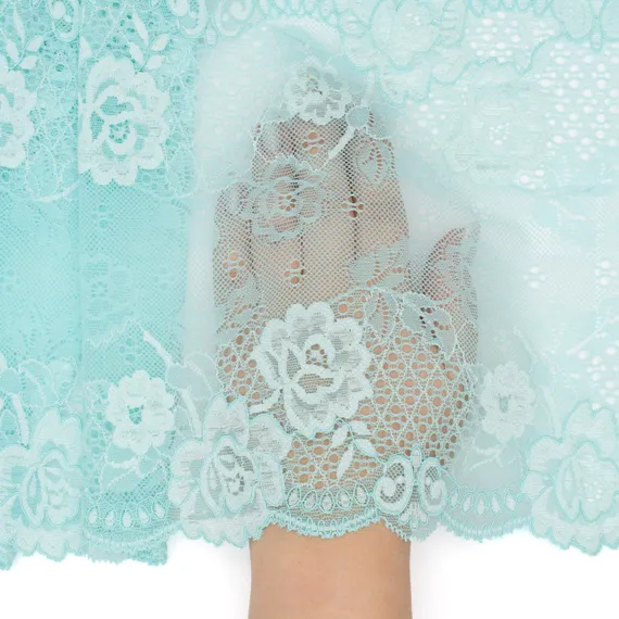 Кружево эластичное ментол 22 см, Китай