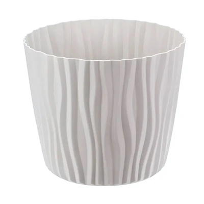 Кашпо ВОЛНА D200мм 4л с вкладышем Кремовый