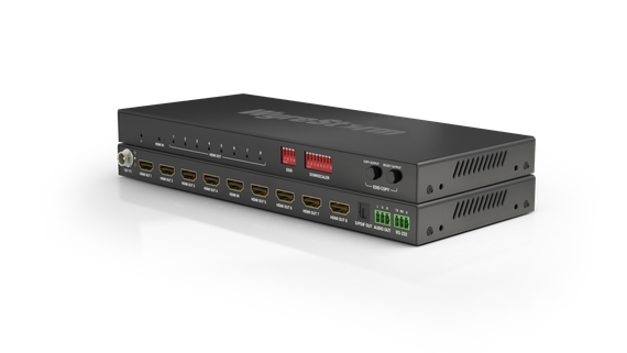 Wyrestorm SP-0108-SCL - разветвитель 1 в 8 4K60Hz HDMI2.0 (18 Гб/с), HDCP 2.2, масштабирования с 4K до 1080p, де-эмбедр