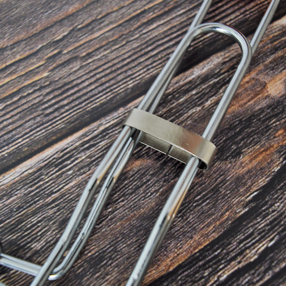 Решетка для барбекю 43*33*6см, хромированная