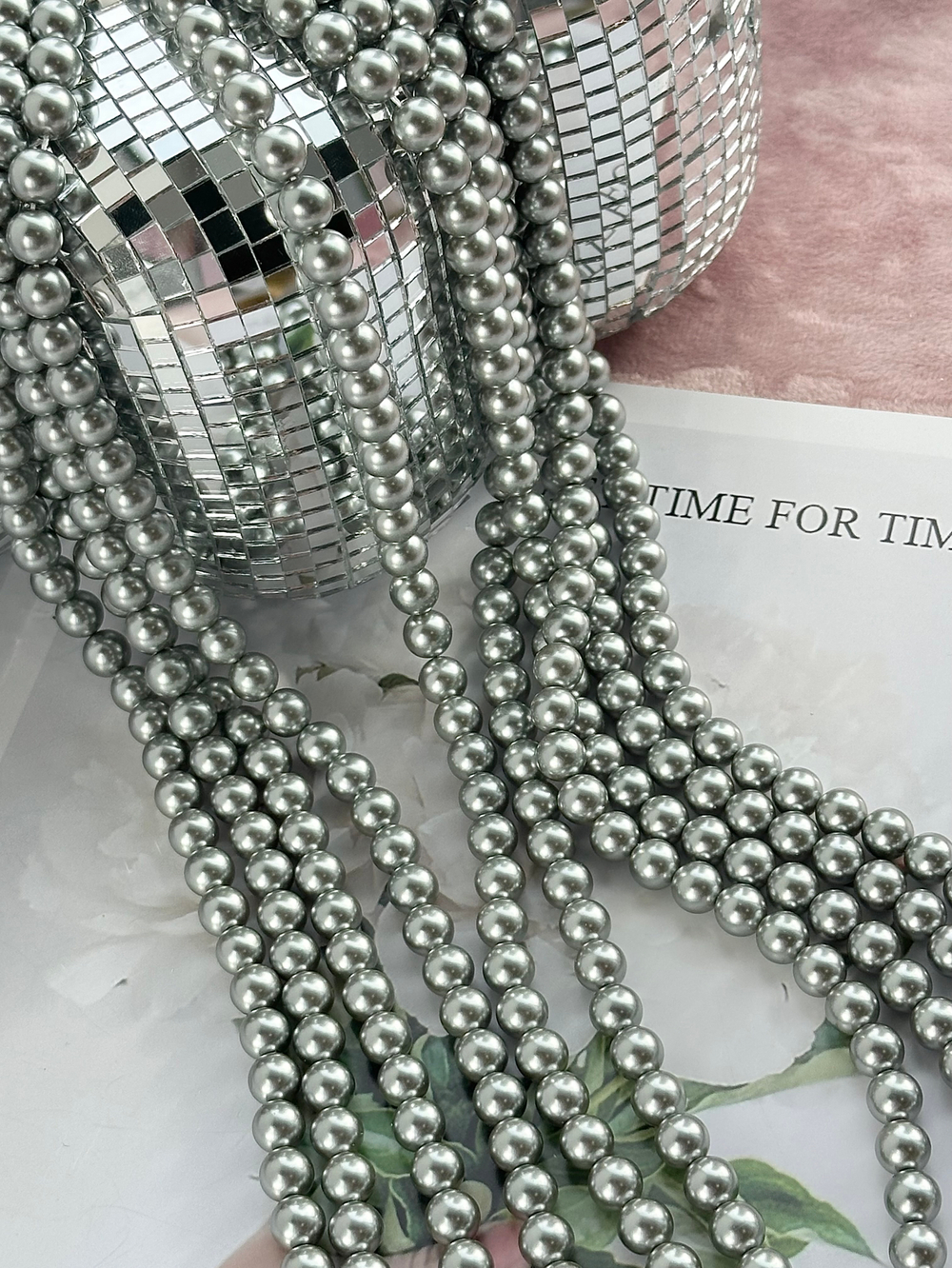 "Жемчуг круглый" 8мм, "Майорка. Имитация" (нить)