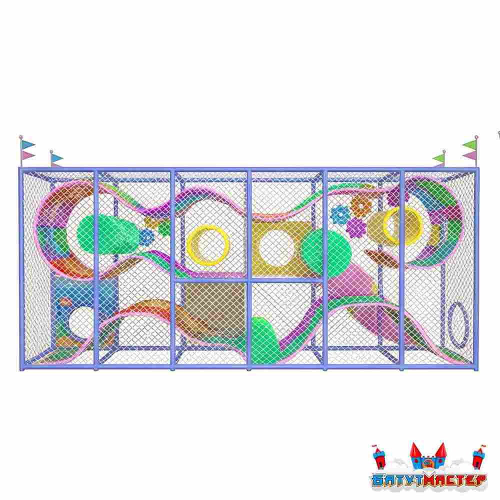 Плоский лабиринт «Цветные Джунгли», 12×1,2×4,2 м