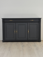 Комод для одежды, 139х42х85, Susanna, с ящиками, для одежды, деревянный, серый, Dipriz