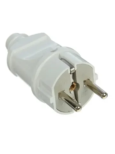 Вилка с заземлением прямая 16А 250В