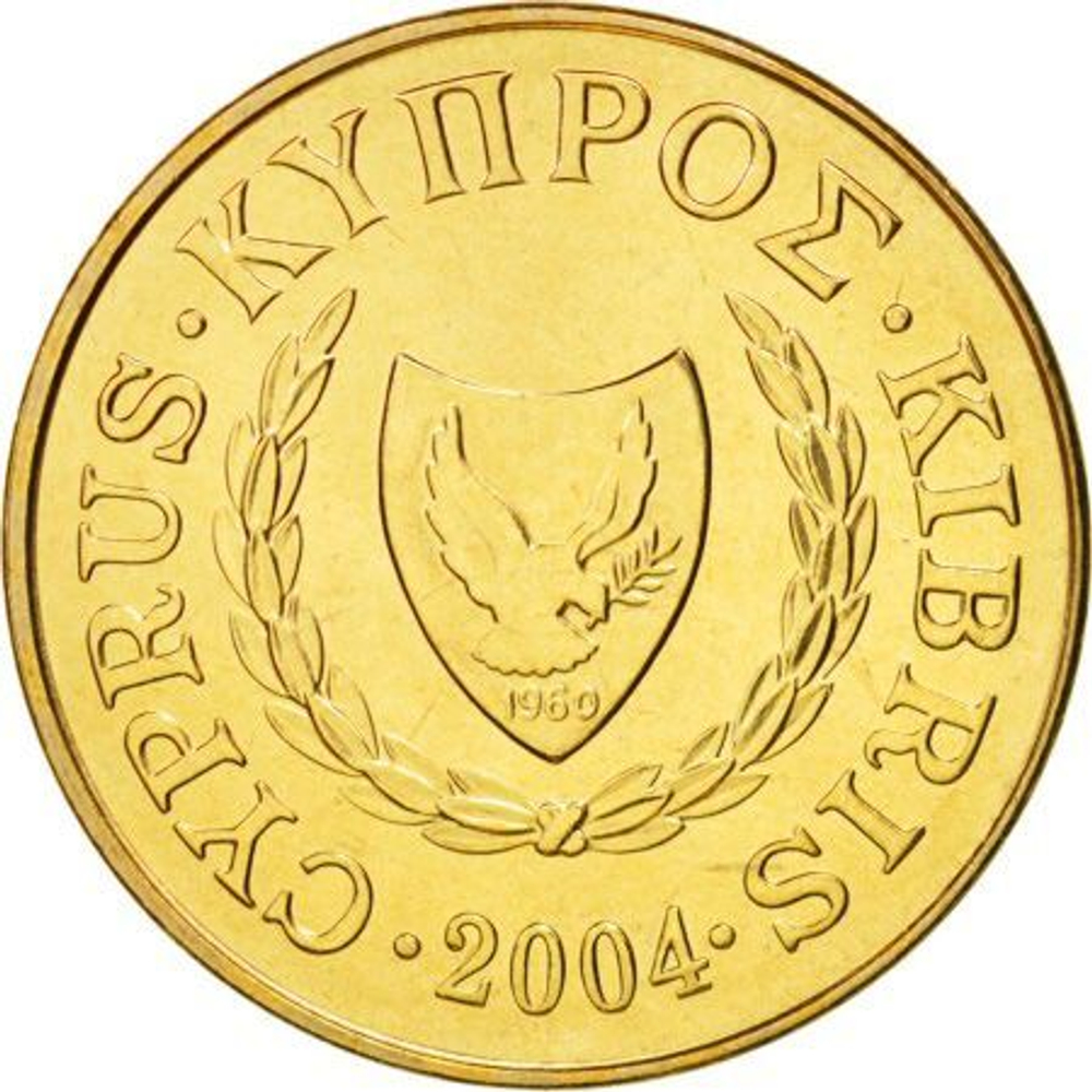 Cyprus, 5 Cents (Type 2 Coat of Arms), 2001, BU