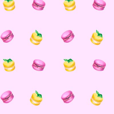 Розовые и желтые макаруны