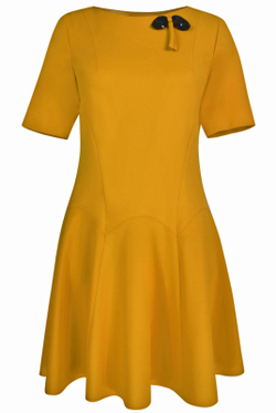 Платье женское 1483оп, горчичный #184Гор051483оп