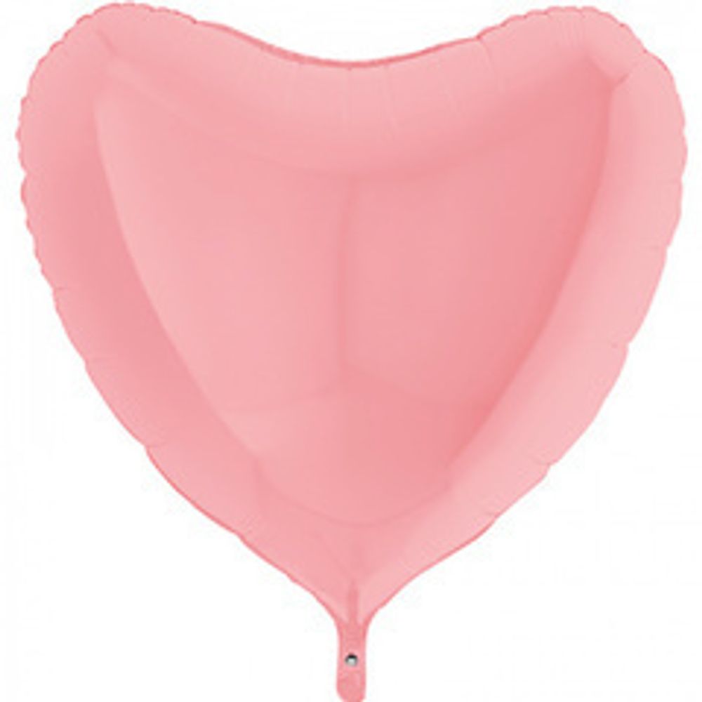 Г Шар сердце 36" / 91 см сердцепастель Matte Pink (матовый розовый) 91 см (БГ-150)