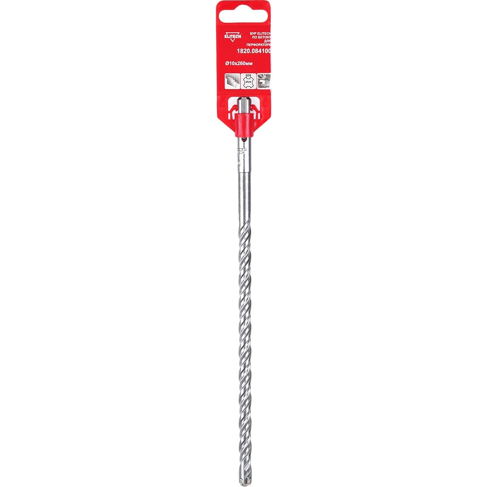 Квадробур ELITECH  SDS + 10*200*260 двойная спираль