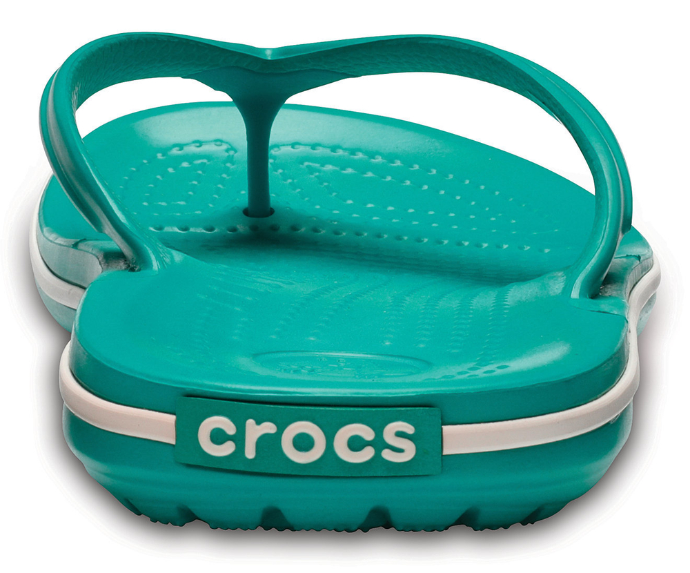 Шлепанцы Crocs Crocband Flip Tropical Teal/White