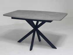 Стол АРИЗОНА 130 БЕТОН ЧИКАГО СВ.СЕРЫЙ / Черный каркас М-City