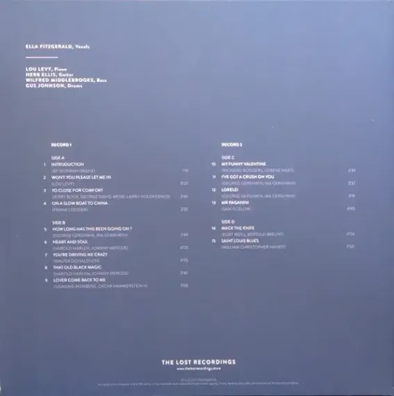 Ella Fitzgerald – Live At The Concertgebouw 1961 (Analogue. Fondamenta) 2LP