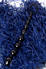 Черная анальная цепочка A-toys - 28,3 см. (Цвет: черный)