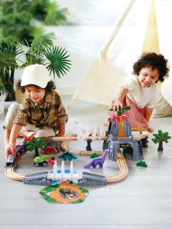 Деревянная жел.дорога ПАРК ДИНОЗАВРОВ ФЦ!