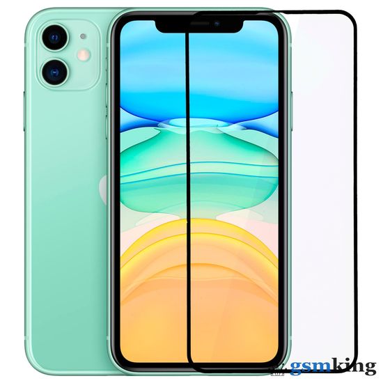 Tempered Glass 3D Full Cover for iPhone XR/11 Black