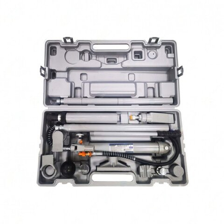 Набор для правки кузовов 10 т (набор гидравлики), Модель: Т03010 Комплект поставки: Пластиковый кейс на колесах. Гидравлический насос со шлангом, растяжка 10 т, 15 предметов Horex HZ 02.2.002J