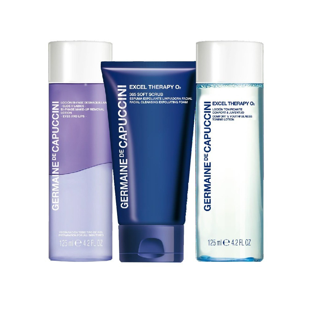 GERMAINE DE CAPUCCINI ET O2 Prepare Your Skin (365 Scr 150+Loc 125+Bi-Fase 125)