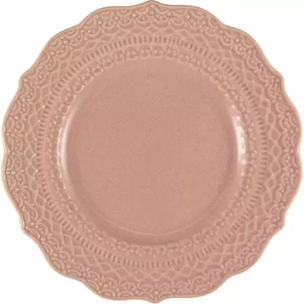 Тарелка «Скалистос» пирожковая керамика D=15,H=2см розов
