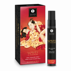 Shunga Waves of Pleasure Sparkling strawberry wine – оральный спрей, Клубника, 20 мл