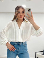 Блуза из вискозы со вставками прозрачными