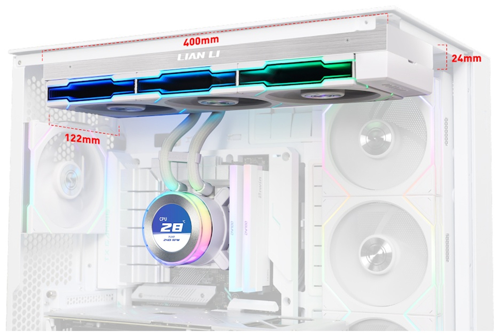 Кулер LIAN LI Hydroshift ll LCD-C 360TL White G89.GHS2LCD36TW.00