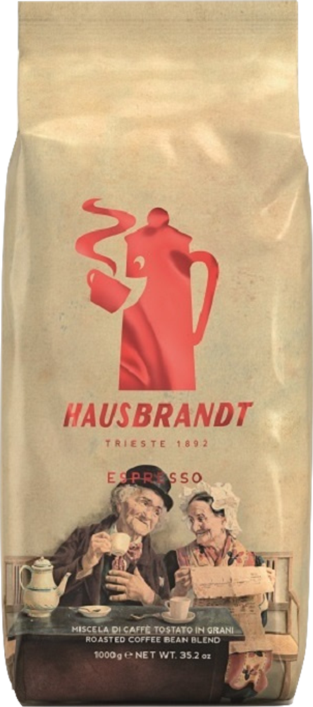 Кофе в зернах Hausbrandt Espresso, вакуумная упаковка 1000 г, 2 шт