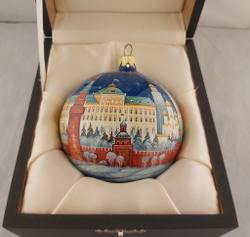 Шар новогодний с индивидуальным сюжетом ( полная роспись)