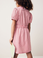 Платье школьное с воротником для девочки Next Q77-070, Красный, Белый