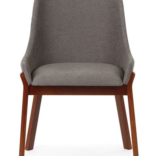 Стул Safia темно-серая ткань и деревянные ножки 