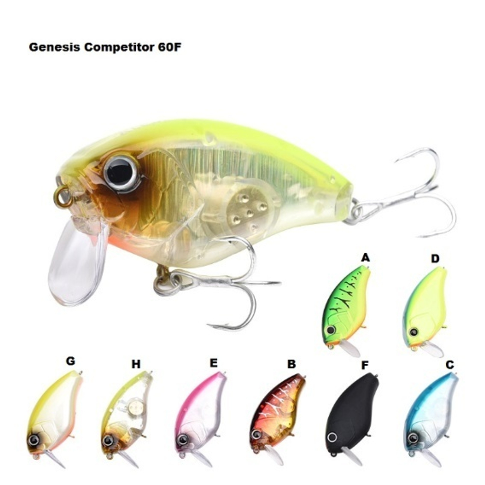 Воблер Genesis Competitor 60F, CRANK (60mm 17g)