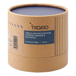 Свеча ароматическая с деревянным фитилём Cypress, Jasmine & Patchouli из коллекции Edge, синий, 60 ч