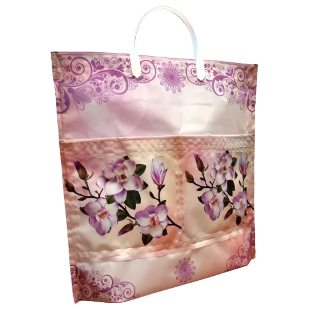 Сумка-пакет "Сакура" 37+37+12см 160мкм с карманами