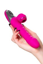 Розовый вибратор с вакуум-волновой стимуляцией клитора To-Frolly - 21,5 см. (Цвет: розовый)
