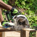 Дисковая пила акк. Greenworks GD24CS, 24V,б/щет,185х20мм, 4500 об/мин, рез 63мм,1х4Ач,ЗУ,кор (1500907CUB)