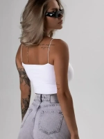 Белый кроп топ укороченный под пиджак