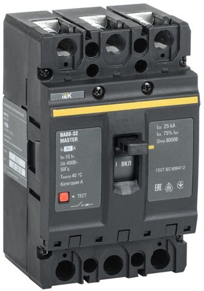 Выключатель автоматический ВА88-32 3Р 80А 25кА MASTER IEK