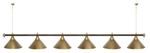 Лампа STARTBILLIARDS 6 пл. (плафоны золотые,штанга золотая,фурнитура золото)