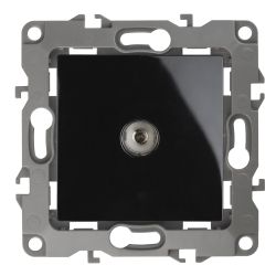 12-3102-06 ЭРА Розетка TV проходная, IP20, Эра12, чёрный | Эра 12 Черный