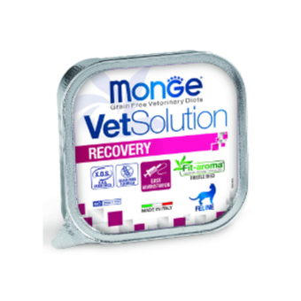 Влажный корм диетический Monge VetSolution Cat Recovery Рекавери для кошек при восстановлении питания в период выздоровления 100 г - 24 шт