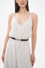 Комбинезон Alexandra Talalay на лямках AO003 светло-серый