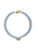 Колье "Autumn Heart Blue" Gold