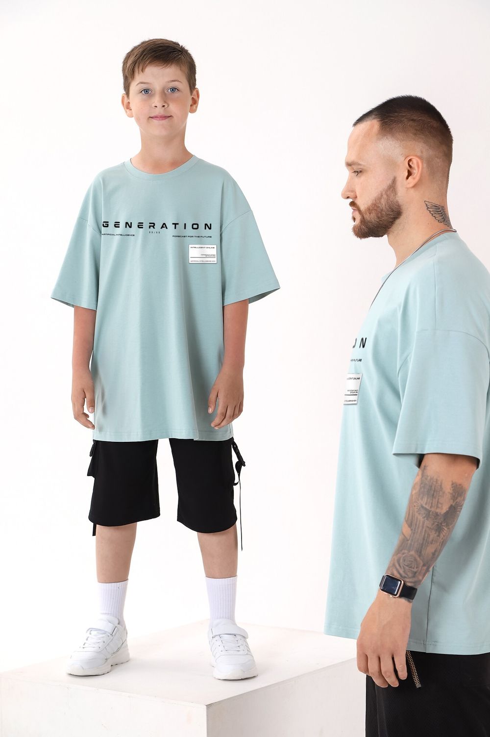 Фуфайка (футболка) для мальчика Леон-1 Виотекс ПЫЛЬНО-ГОЛУБОЙ