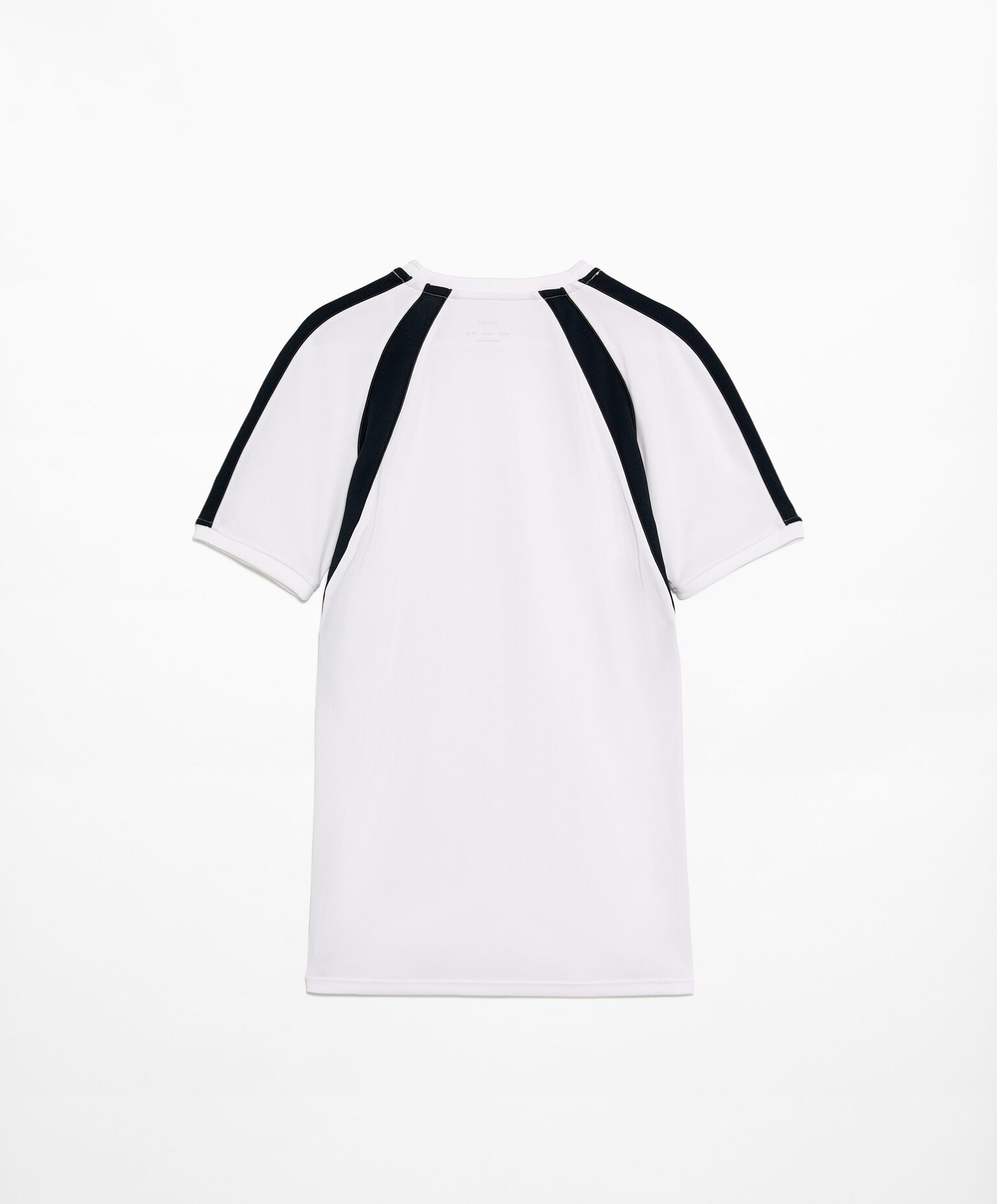 Oysho Высокотехнологичная футболка с короткими рукавами COOLMAX®, белый