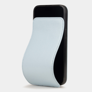 Чехол для iPhone 15 Pro Robert из кожи козы, голубого цвета