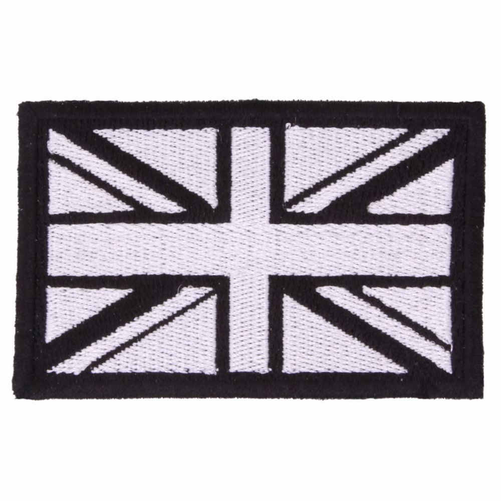 Нашивка Флаг Британии черно-белый (5х7,8)