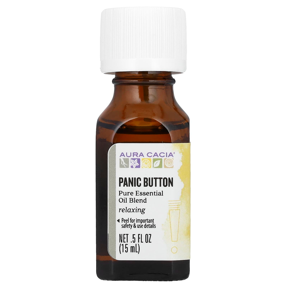 Aura Cacia, Panic Button, смесь чистых эфирных масел, 15 мл (0,5 жидк. унции)