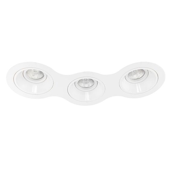 Комплект из светильников и рамки Lightstar Domino Round (214696+214606+214606+214606) D696060606