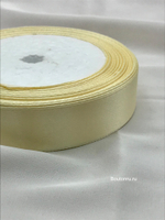 Атласная лента бежевая 2 см