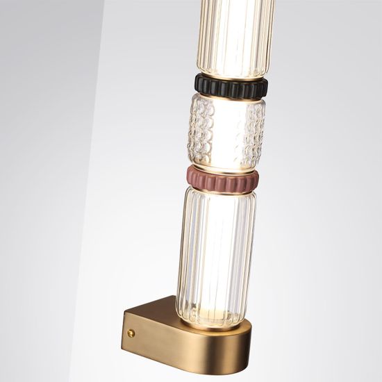 5455/12WL L-VISION ODL_EX26 043 сатин.латунь/терракот/черный Настенный светильник LED 12W 4000K COLLIER